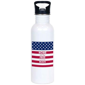 USA Flag : Gift Sports Tumbler Land of the Free Home Brave Anthem American  