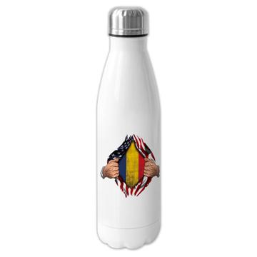 Romania : Cola Bottle Flag USA American Chest Romanian Expat Country Gift