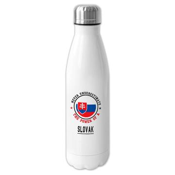 Slovakia : Cola Bottle Flag Never Underestimate The Power Slovak Expat Country Gift