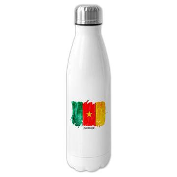 Cameroon Flag : Gift Cola Bottle Africa Travel Expat Country Watercolor