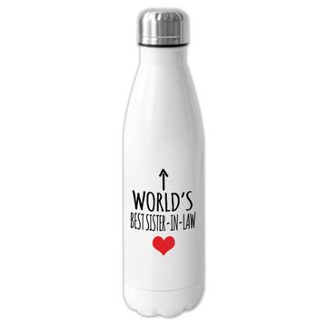 Worlds Best SISTER-IN-LAW : Gift Cola Bottle Heart Love Family Work Christmas Birthday