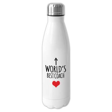 Worlds Best COACH : Gift Cola Bottle Heart Love Family Work Christmas Birthday