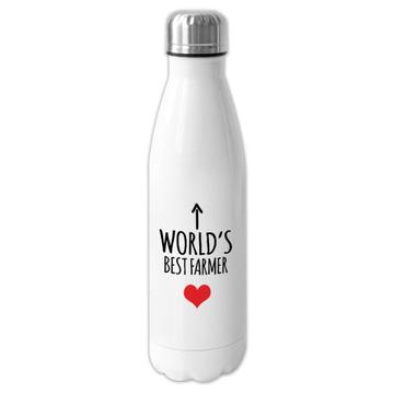 Worlds Best FARMER : Gift Cola Bottle Heart Love Family Work Christmas Birthday