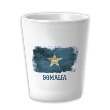 Somalia : Gift Ceramic Shot Glas Distressed Flag Vintage Somali Expat Country