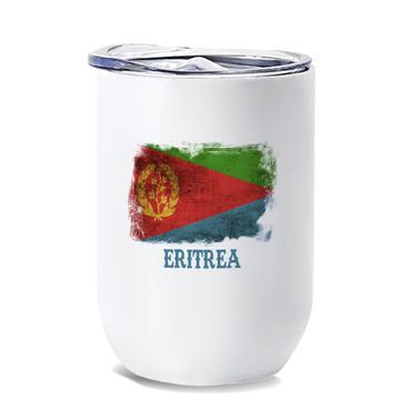 Eritrea : Gift Wine Tumbler Distressed Flag Vintage Eritrean Expat Country