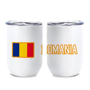Romania : Wine Tumbler Flag Pride Patriotic Gift Expat Romanian Country