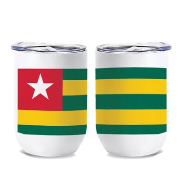 Togo : Wine Tumbler Flag Pride Patriotic Expat Gift Togolese Country