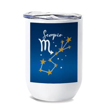 Scorpio Constellation : Gift Wine Tumbler Zodiac Sign Horoscope Astrology Happy Birthday Mom