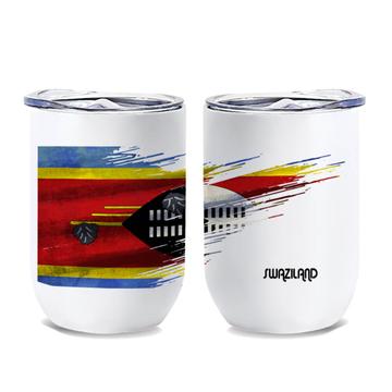 Swaziland Flag : Gift Wine Tumbler Modern Country Expat