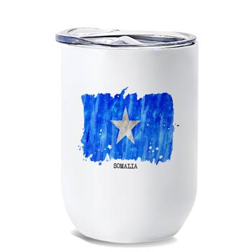 Somalia Flag : Gift Wine Tumbler Africa Travel Expat Country Watercolor