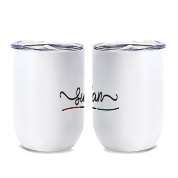 Sudan Flag Colors : Gift Wine Tumbler Sudanese Travel Expat Country Minimalist Lettering