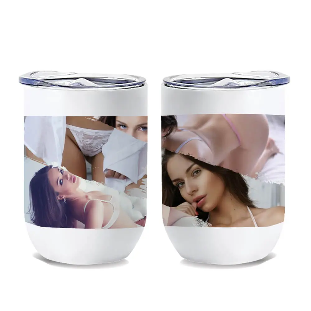 Sexy Woman Collage : Gift Wine Tumbler Pin Up Lingerie Erotica Erotic
