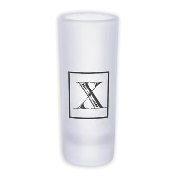 Monogram Letter X : Gift Frosted Shot Glass Tal CG1134X Name Initial Alphabet ABC