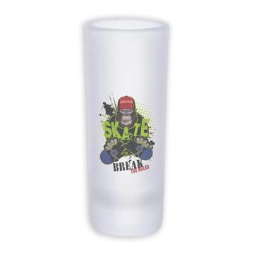 Skate Gorilla : Gift Frosted Shot Glass Tal Break The Rules