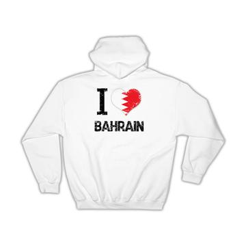 I Love Bahrain : Gift Hoodie Heart Flag Country Crest Bahraini Expat