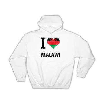 I Love Malawi : Gift Hoodie Heart Flag Country Crest Malawian Expat