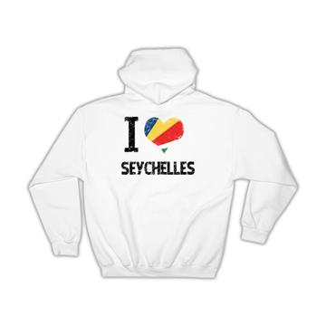 I Love Seychelles : Gift Hoodie Heart Flag Country Crest Expat