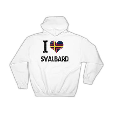 I Love Svalbard : Gift Hoodie Heart Flag Country Crest Expat