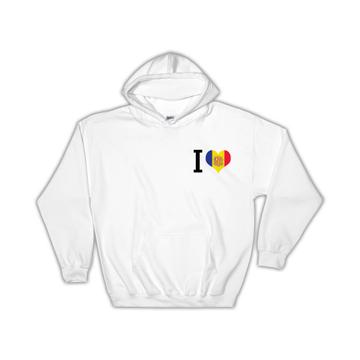 I Love Andorra : Gift Hoodie Flag Heart Crest Country Andorran Expat
