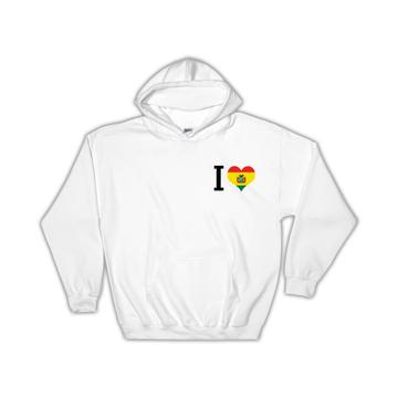 I Love Bolivia : Gift Hoodie Flag Heart Crest Country Bolivian Expat