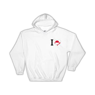 I Love Greenland : Gift Hoodie Flag Heart Crest Country Greenlandic Expat