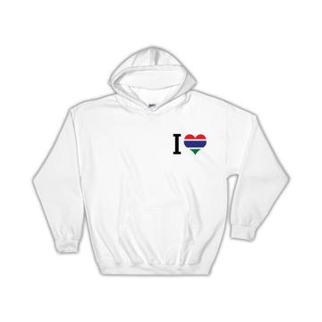 I Love The Gambia : Gift Hoodie Flag Heart Crest Country Expat