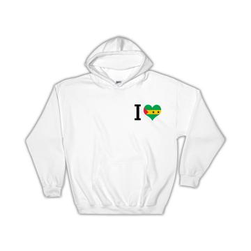 I Love Sao Tome and Principe : Gift Hoodie Flag Heart Crest Country Expat