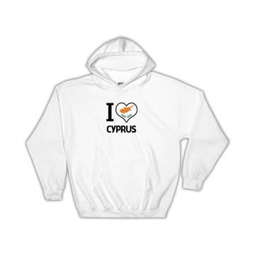 I Love Cyprus : Gift Hoodie Flag Heart Country Crest Cypriot Expat