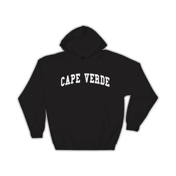 Cape Verde : Gift Hoodie Flag College Script Calligraphy Country Cape Verdean Expat
