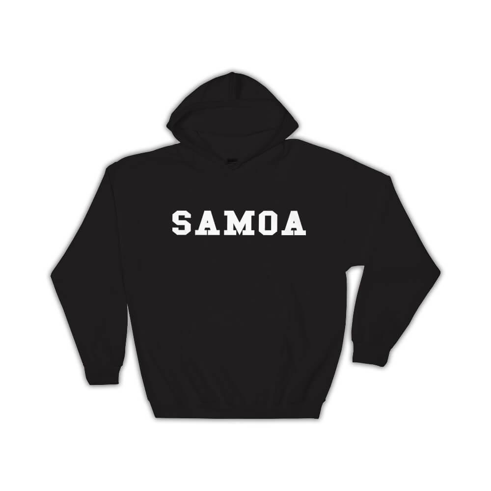 Samoa : Gift Hoodie Flag College Script Calligraphy Country Expat