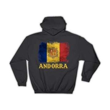 Andorra Andorran Flag : Gift Hoodie Distressed Patriotic Vintage Souvenir Europe Country Pride
