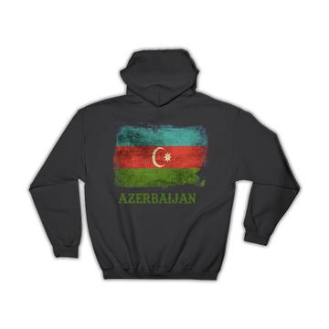 Azerbaijan Azerbaijani Flag : Gift Hoodie Distressed Print Europe Country Souvenir Prose Patriotic