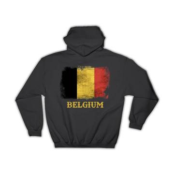 Belgium Belgian Flag : Gift Hoodie European Union Country Souvenir Distressed Pride Vintage