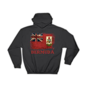 Bermuda Bermudian Flag : Gift Hoodie Patriotic Vintage Distressed Print North America Country