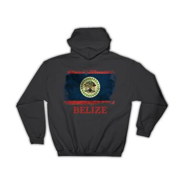 Belize Belizean Flag : Gift Hoodie Distressed Central American Country Souvenir Patriotic Vintage