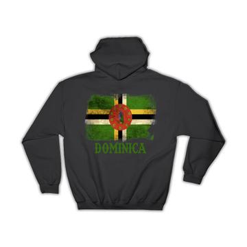 Dominica Flag : Gift Hoodie Distressed North American Country Souvenir Vintage Pride National