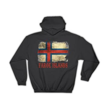 Faroe Islands Faroese Flag : Gift Hoodie Europe Country Pride Souvenir Distressed Patriotic Vintage