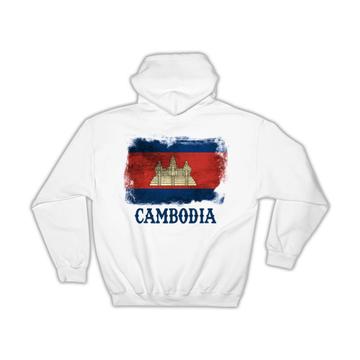Cambodia Cambodian Flag : Gift Hoodie Asia Asian Country Souvenir Patriotic Vintage Distressed