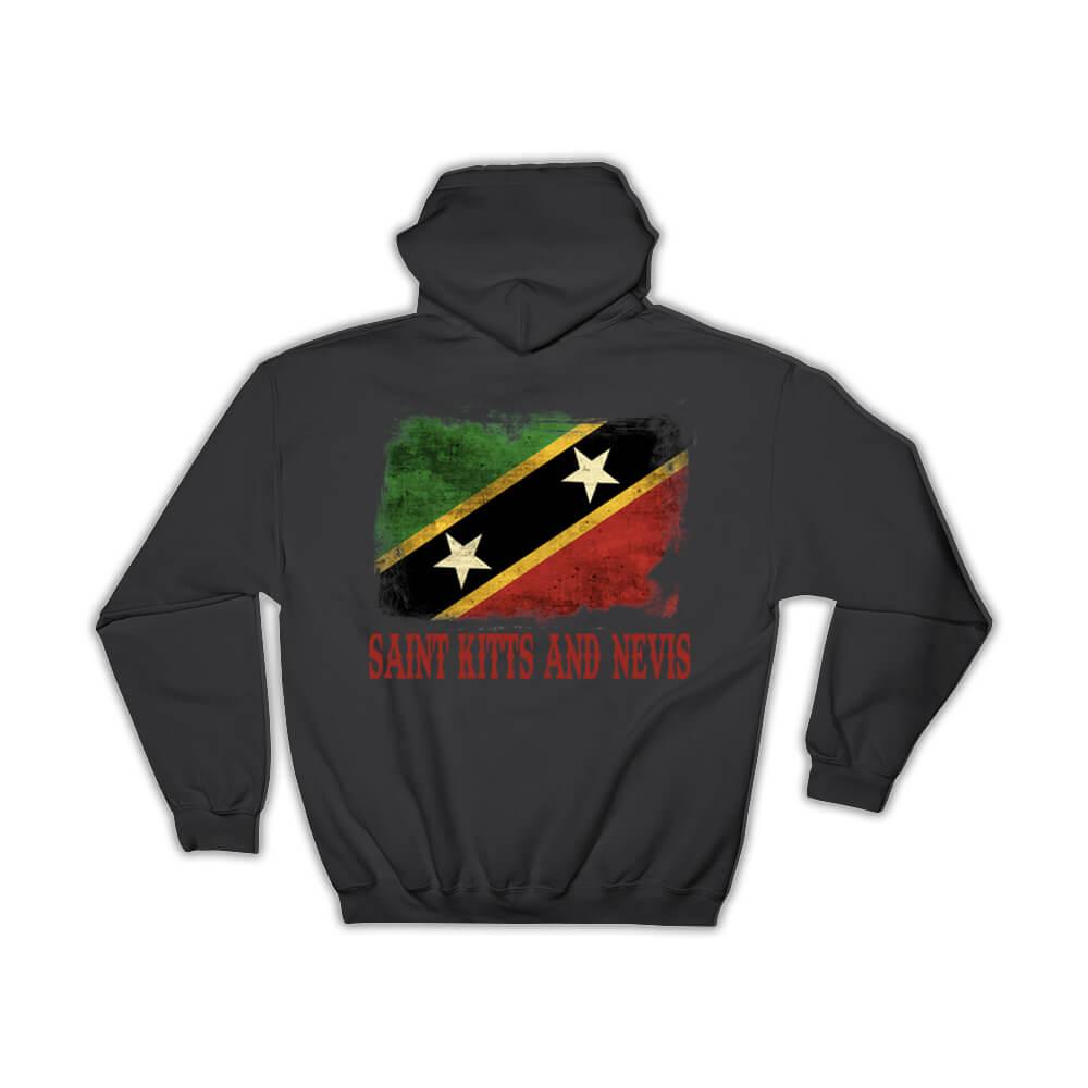 Saint Kitts And Nevis Flag : Gift Hoodie North America Country Proud Souvenir Patriotic Vintage