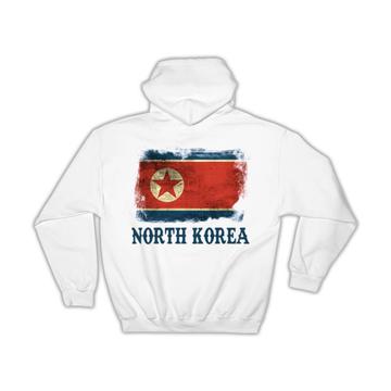 North Korea Korean Flag : Gift Hoodie Asia Asian Country Souvenir Vintage Distressed Art
