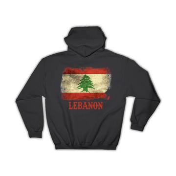 Lebanon Lebanese Flag : Gift Hoodie Asian Asia Country Souvenir Patriotic Vintage Pride Distressed