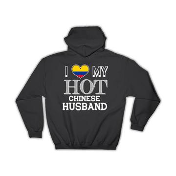 I Love My Hot Colombian Husband : Gift Hoodie Colombia Flag Country Valentines Day