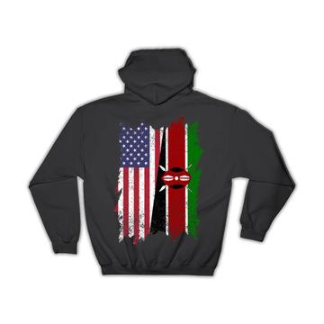United States Kenya : Gift Hoodie American Kenyan Flag Expat Mixed Country Flags