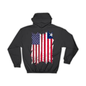 United States Liberia : Gift Hoodie American Liberian Flag Expat Mixed Country Flags