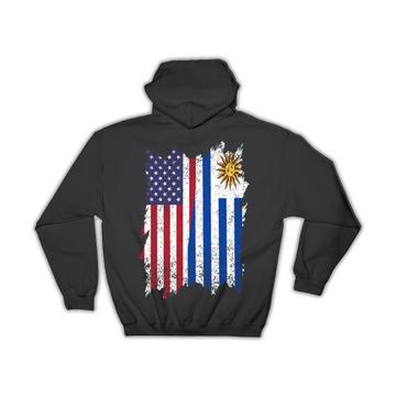 United States Uruguay : Gift Hoodie American Uruguayan Flag Expat Mixed Country Flags