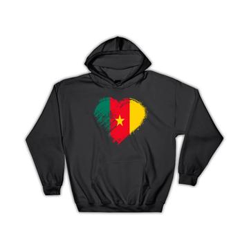 Cameroonian Heart : Gift Hoodie Cameroon Country Expat Flag