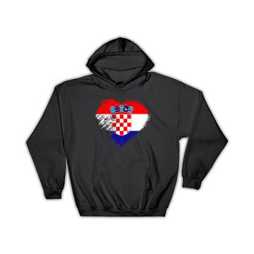 Croatian Heart : Gift Hoodie Croatia Country Expat Flag Patriotic Flags National