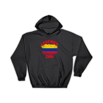 Legends are Made in Colombia : Gift Hoodie Flag Colombian Expat Country