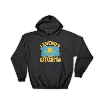 Legends are Made in Kazakhstan: Gift Hoodie Flag Kazakh Expat Country