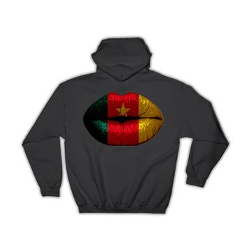 Lips Cameroonian Flag : Gift Hoodie Cameroon Expat Country